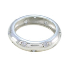 Cubic zirconia CZ multiple Moroccan 925 Sterling Silver White Gems Tiny Eternity Band Jewellery