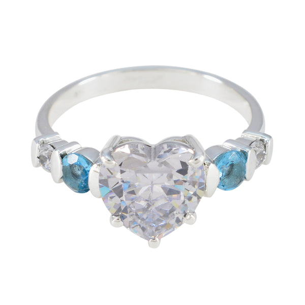 Cubic zirconia CZ Penta French Sterling Silver White Gems Tiny Glamorous Ring Jewelry