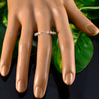 Cubic zirconia CZ multiple Turkish 925 Silver White Gemstone Elegant  Romantic Ring Jewellery