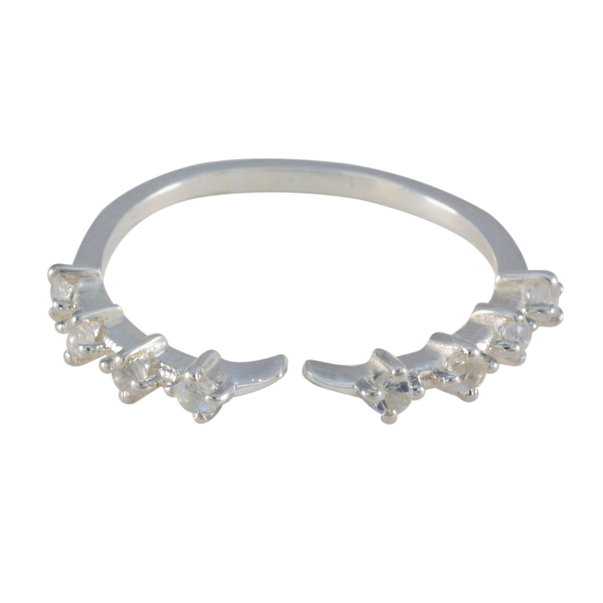 Cubic zirconia CZ multiple Turkish 925 Silver White Gemstone Elegant  Romantic Ring Jewellery