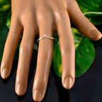 Cubic zirconia CZ Trilogy American 92.5 Silver White Gems Minimalist Sophisticated Ring Jewelry