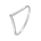 Cubic zirconia CZ Solitaire Korean Silver White Gemstone Minimalist valentine Ring Jewelry