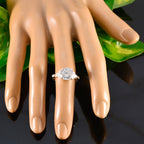 Cubic zirconia CZ Halo Russian 925 Silver White Gemstones Slim Sophisticated Ring Jewelry