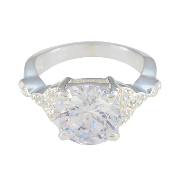 Cubic zirconia CZ Halo Russian 925 Silver White Gemstones Slim Sophisticated Ring Jewelry