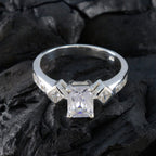 Cubic zirconia CZ Halo French Sterling Silver White Gems Tiny Boho Ring Jewelry