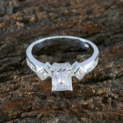 Cubic zirconia CZ Halo French Sterling Silver White Gems Tiny Boho Ring Jewelry