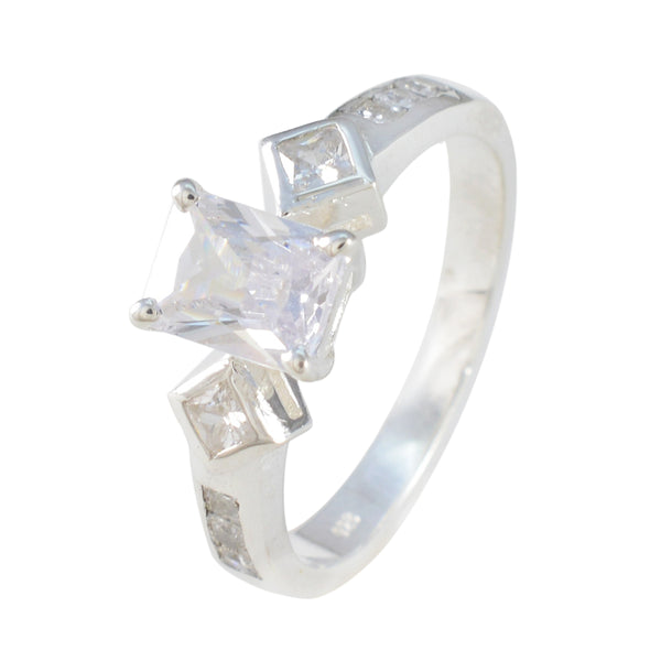 Cubic zirconia CZ Halo French Sterling Silver White Gems Tiny Boho Ring Jewelry