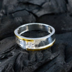 Zirkonia CZ Solitär Russisches Silber Weiße Edelsteine Winziger luxuriöser Bandschmuck