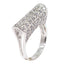 Cubic zirconia CZ multiple African 92.5 Silver White Gemstones Slim Modern Ring Jewellery