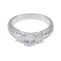 Cubic zirconia CZ Halo African Sterling Silver White Gemstone Eye catching Trendy Ring Jewellery