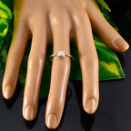 Pearl Solitaire Turkish Silver White Gemstone Elegant  Fairytale Ring Jewellery