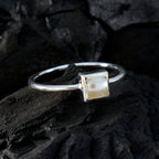 Pearl Solitaire Turkish Silver White Gemstone Elegant  Fairytale Ring Jewellery