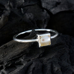 Pearl Solitaire Turkish Silver White Gemstone Elegant  Fairytale Ring Jewellery