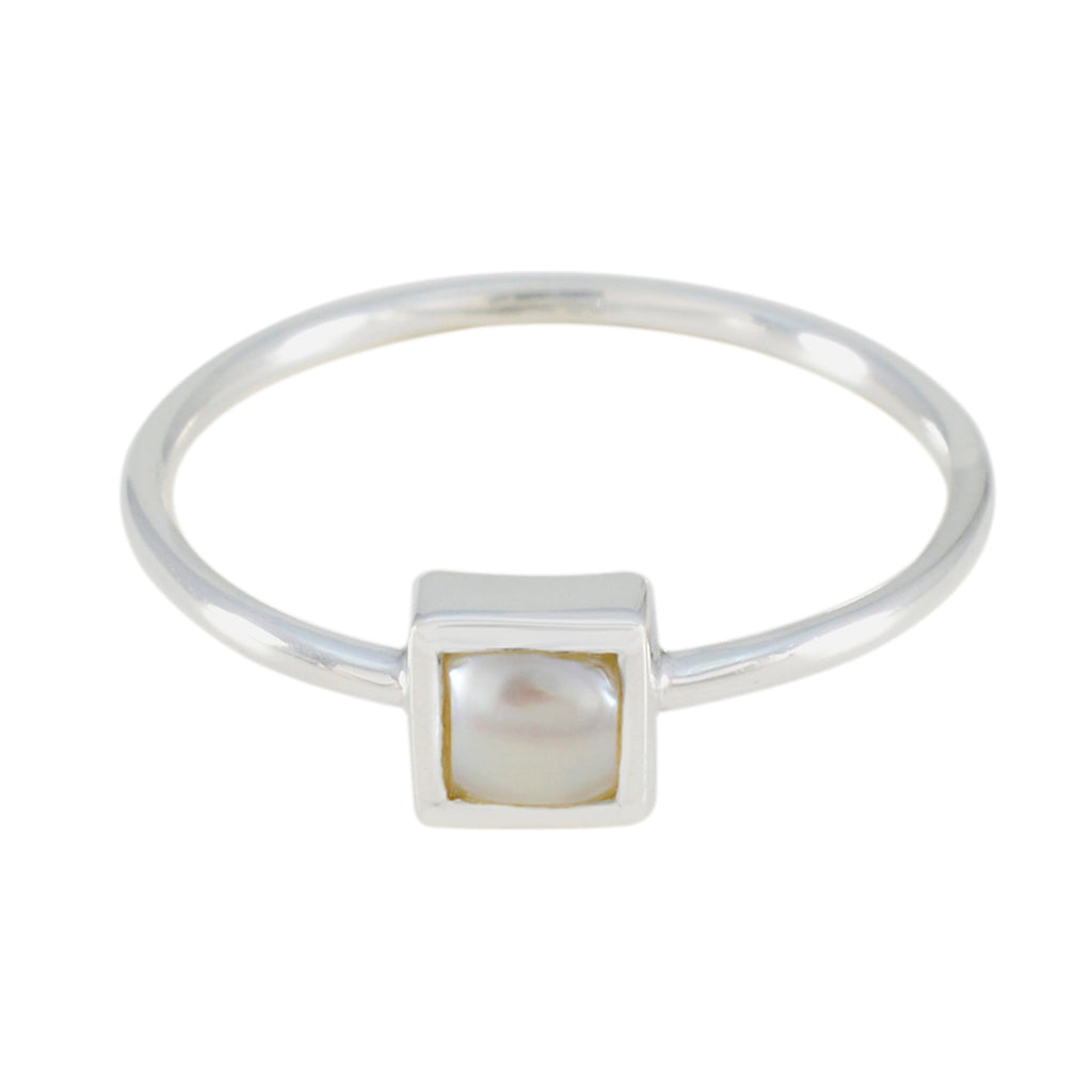 Pearl Solitaire Turkish Silver White Gemstone Elegant  Fairytale Ring Jewellery