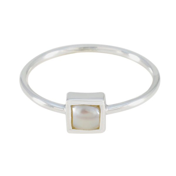 Pearl Solitaire Turkish Silver White Gemstone Elegant  Fairytale Ring Jewellery
