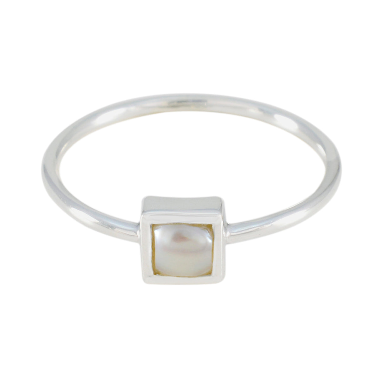 Pearl Solitaire Turkish Silver White Gemstone Elegant  Fairytale Ring Jewellery