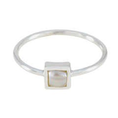 Pearl Solitaire Turkish Silver White Gemstone Elegant  Fairytale Ring Jewellery