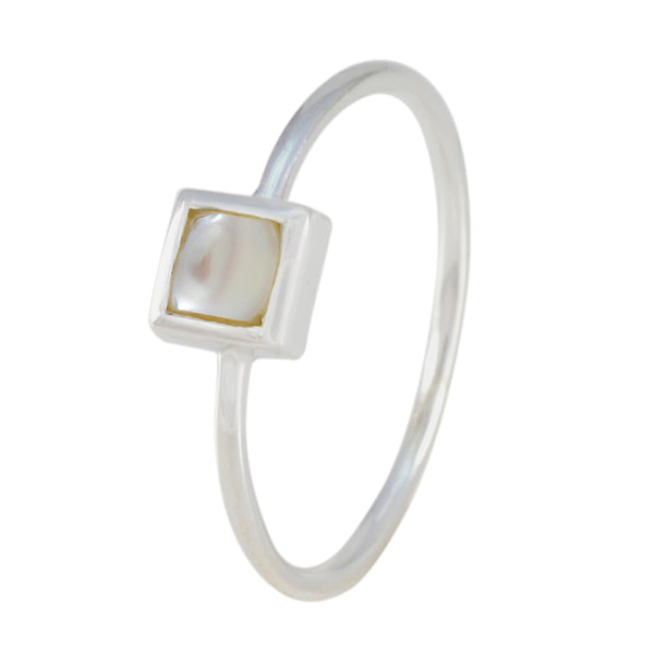 Pearl Solitaire Turkish Silver White Gemstone Elegant  Fairytale Ring Jewellery