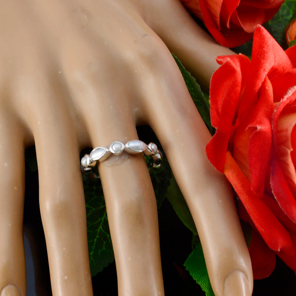 Pearl multiple American 92.5 Silver White Gemstones Delicate Eternity Band Jewellery