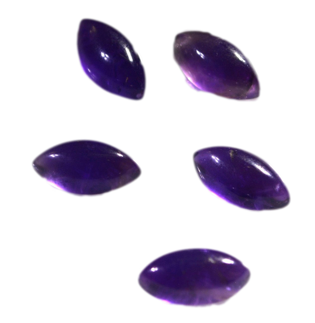 Amethyst 1PC Small 5x10 MM Marquise  Cabochon Purple Fine semi Precious Gems