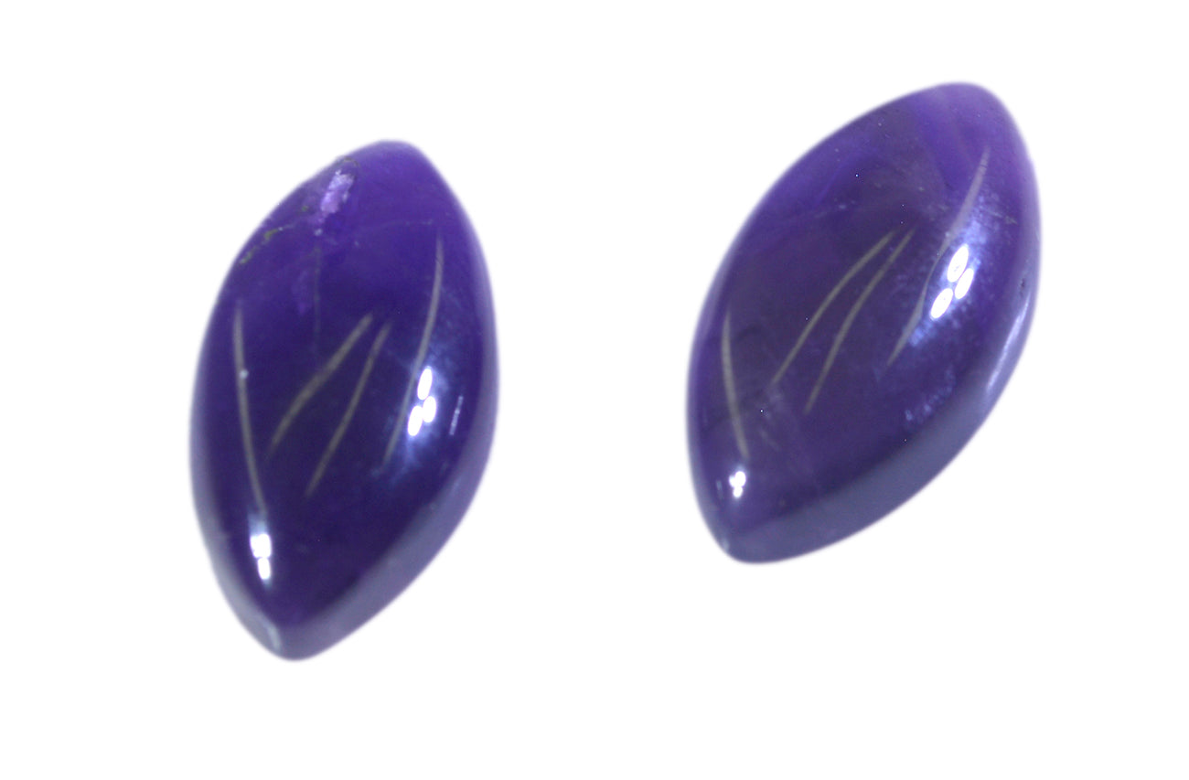 Amethyst 1PC Small 6x12 MM Marquise  Cabochon Purple High Quality semi Precious Loose Gems