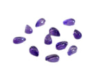 Amethyst 10PC Tiny 3x5 MM Pear Cabochon Purple Sparkling semi Precious Gems