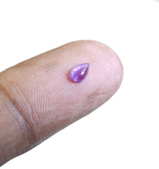 Amethyst 10PC Tiny 3x5 MM Pear Cabochon Purple Sparkling semi Precious Gems