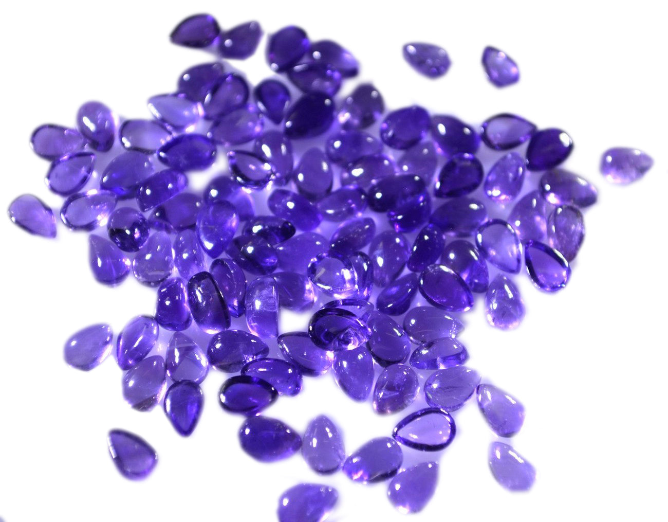 Amethyst 1PC Tiny 5x7 MM Pear Cabochon Purple Splendid semi Precious Loose Gemstone