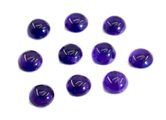 Amethyst 1PC Large 10x10 MM Round Cabochon Purple Sparkling semi Precious Semi Precious Gemstone