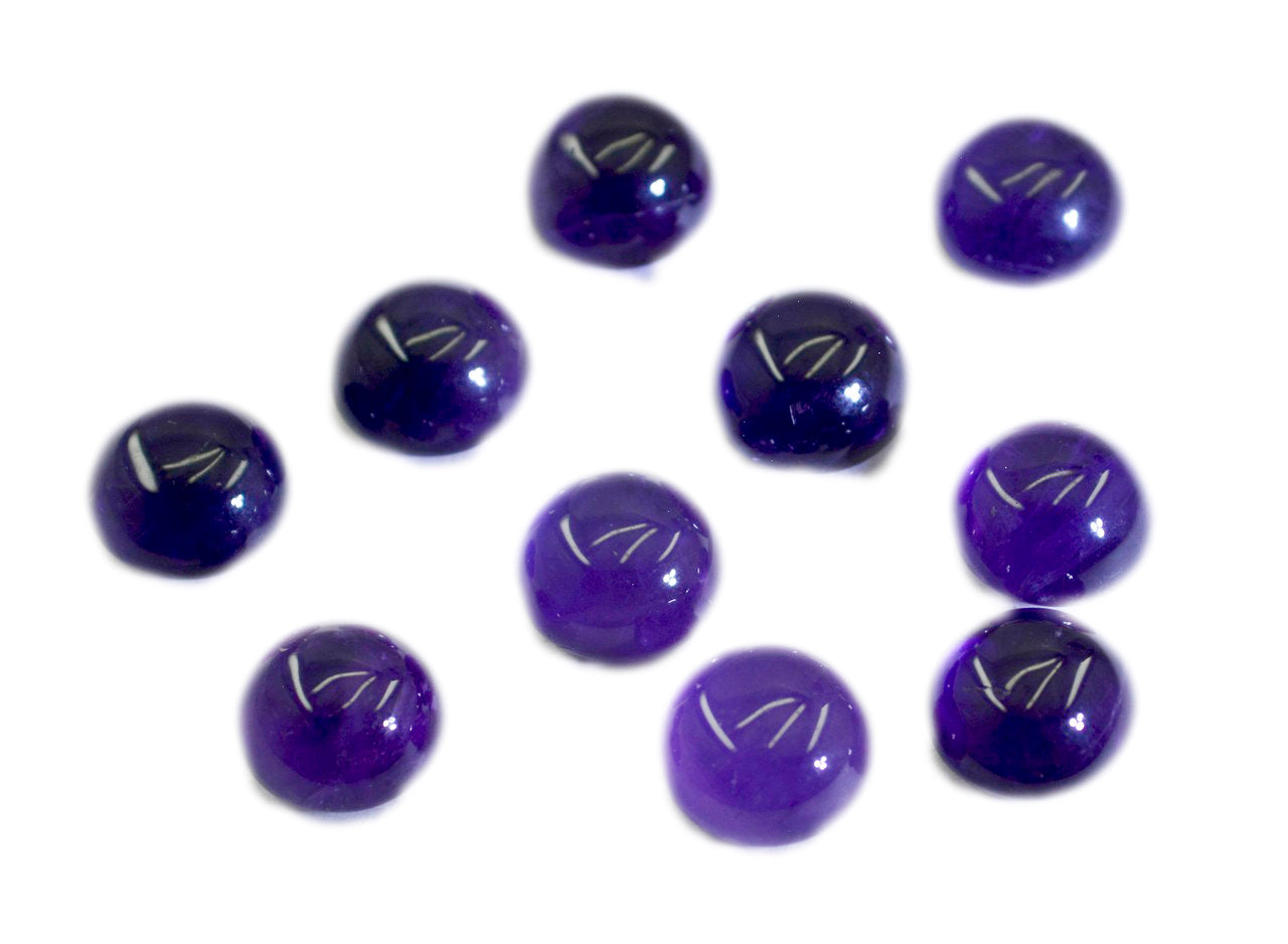Amethyst 1PC Large 11x11 MM Round Cabochon Purple Polished semi Precious Precious Gemstone