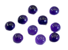 Amethyst 1PC Large 11x11 MM Round Cabochon Purple Polished semi Precious Precious Gemstone