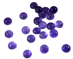 Amethyst 1PC Small 7x7 MM Round Cabochon Purple Pure semi Precious Loose Gems