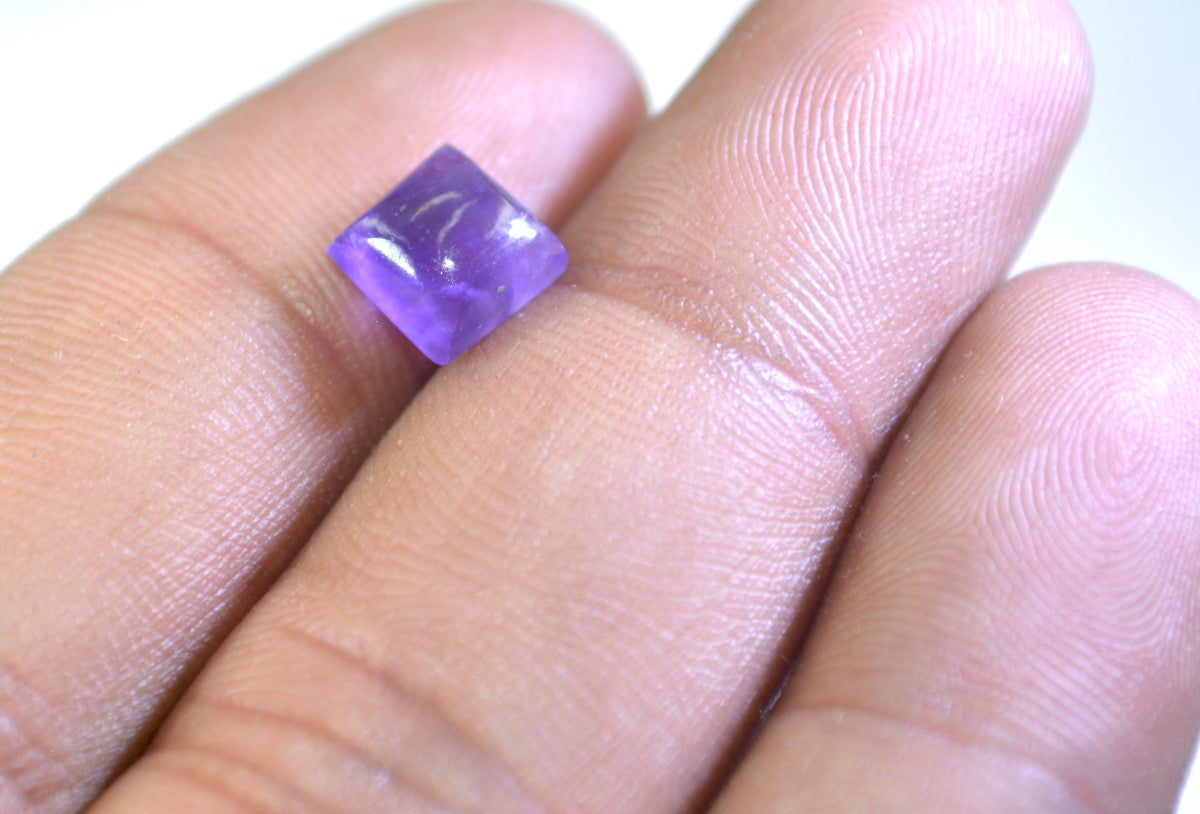 Amethyst 10PC Tiny 3x3 MM Square Cabochon Purple Splendid semi Precious Loose Gemstone Main image