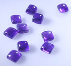 Amethyst 10PC Tiny 4x4 MM Square Cabochon Purple Luster semi Precious Loose Gemstones