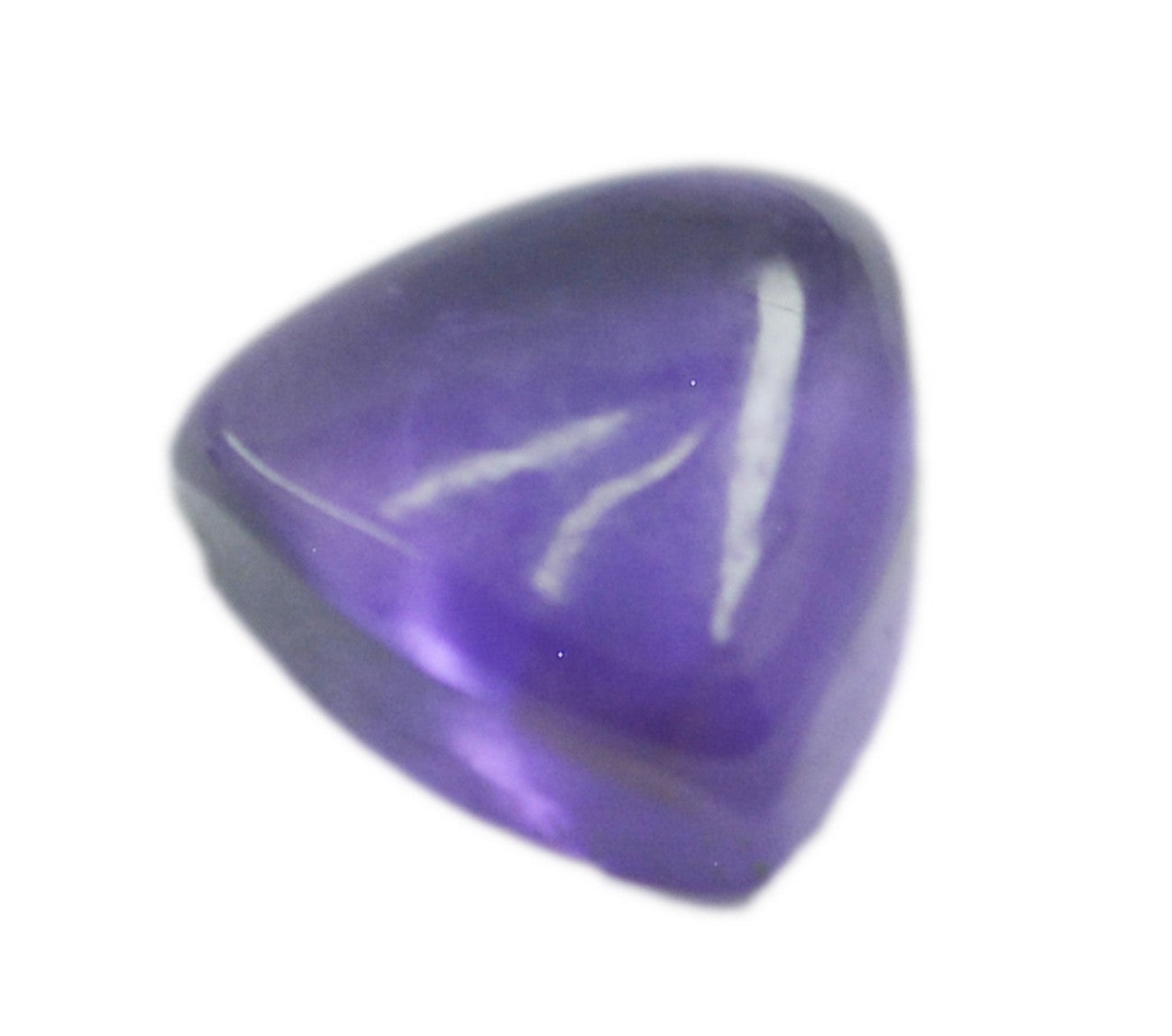 Amethyst 1PC Large 10x10 MM Triangle Cabochon Purple Sparkling semi Precious Loose Gemstone