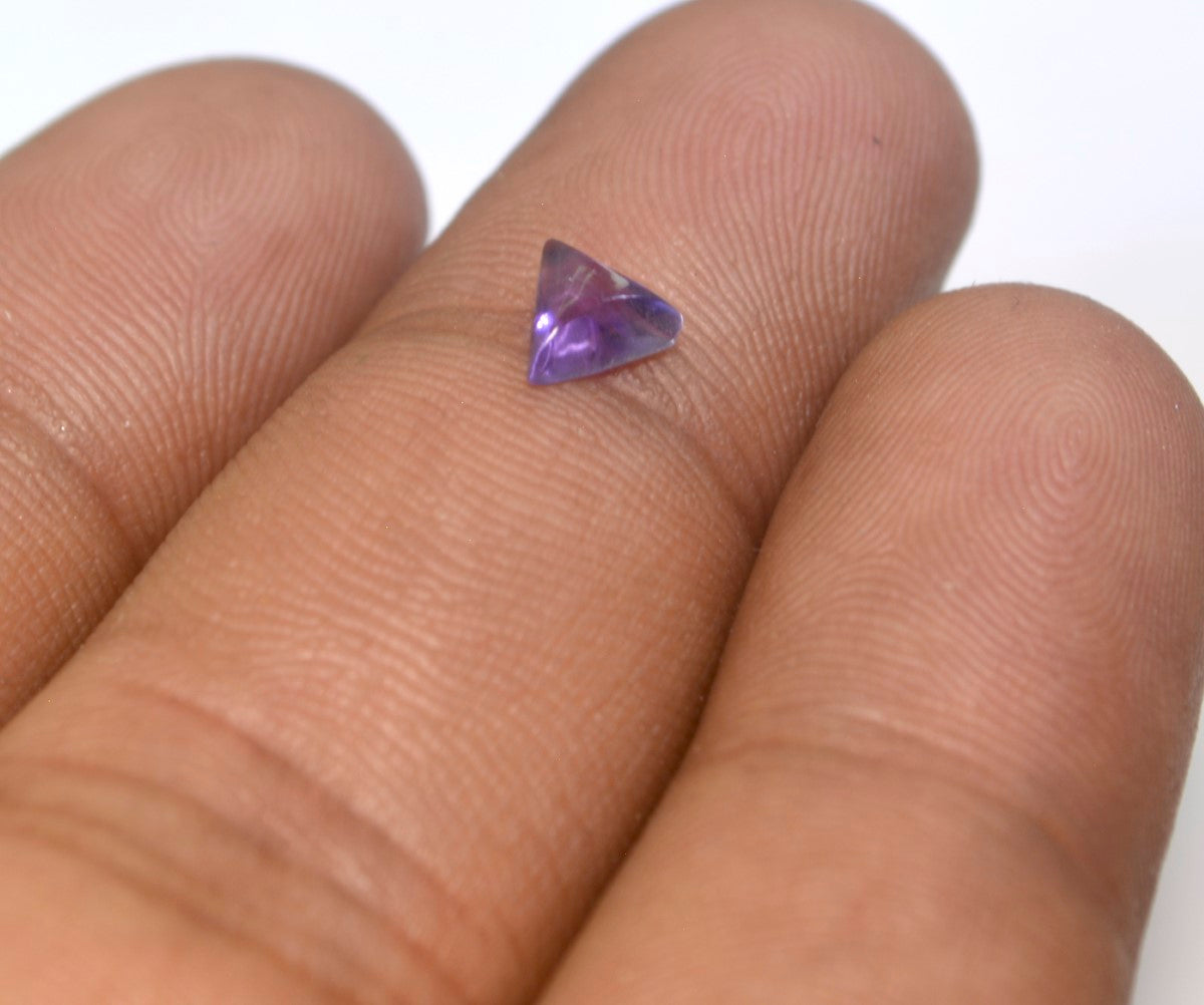 Amethyst 10PC Tiny 4x4 MM Triangle Cabochon Purple Natural semi Precious Loose Gemstone