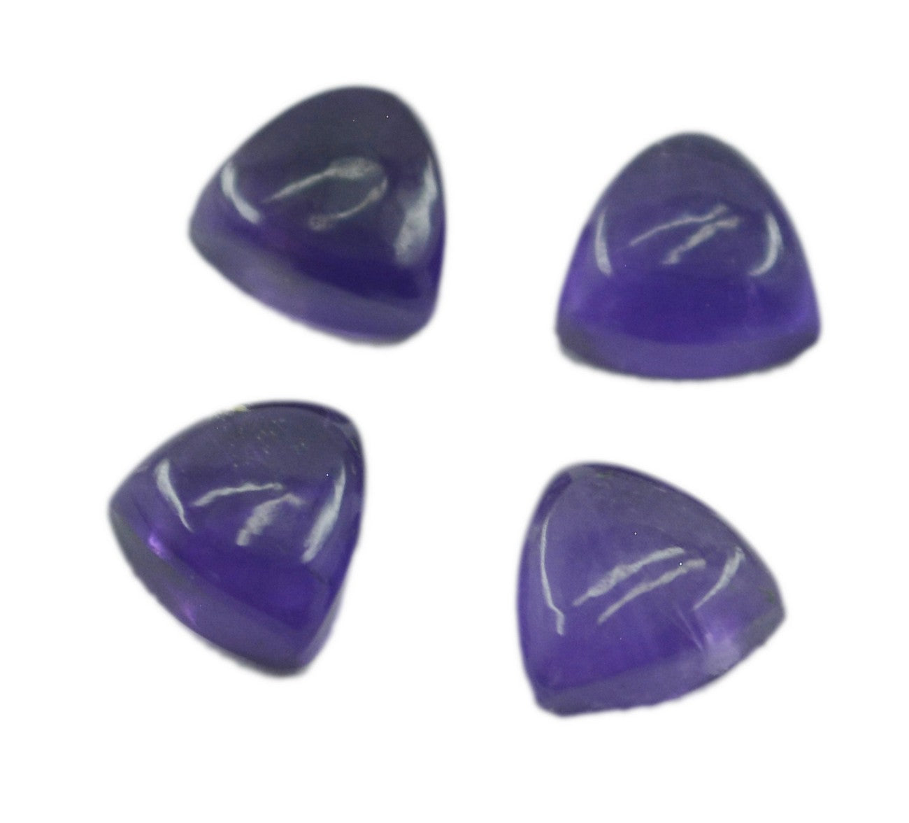 Amethyst 1PC Small 8x8 MM Triangle Cabochon Purple Fiery semi Precious Gems