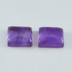 Amethyst 1PC Large 10x12 MM Emerald Cabochon Purple Polished semi Precious Loose Gemstones