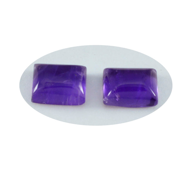 Amethyst 10PC Tiny 4x6 MM Emerald Cabochon Purple Fine semi Precious Gems