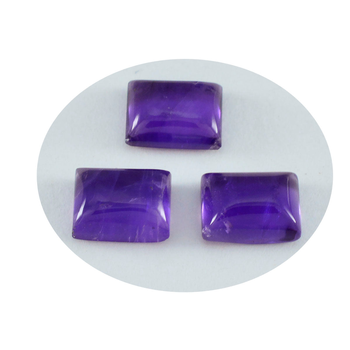 Amethyst 1PC Tiny 5x7 MM Emerald Cabochon Purple High-Quality semi Precious Loose Gems Image secondaire du produit