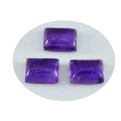 Amethyst 1PC Tiny 5x7 MM Emerald Cabochon Purple High Quality semi Precious Loose Gems
