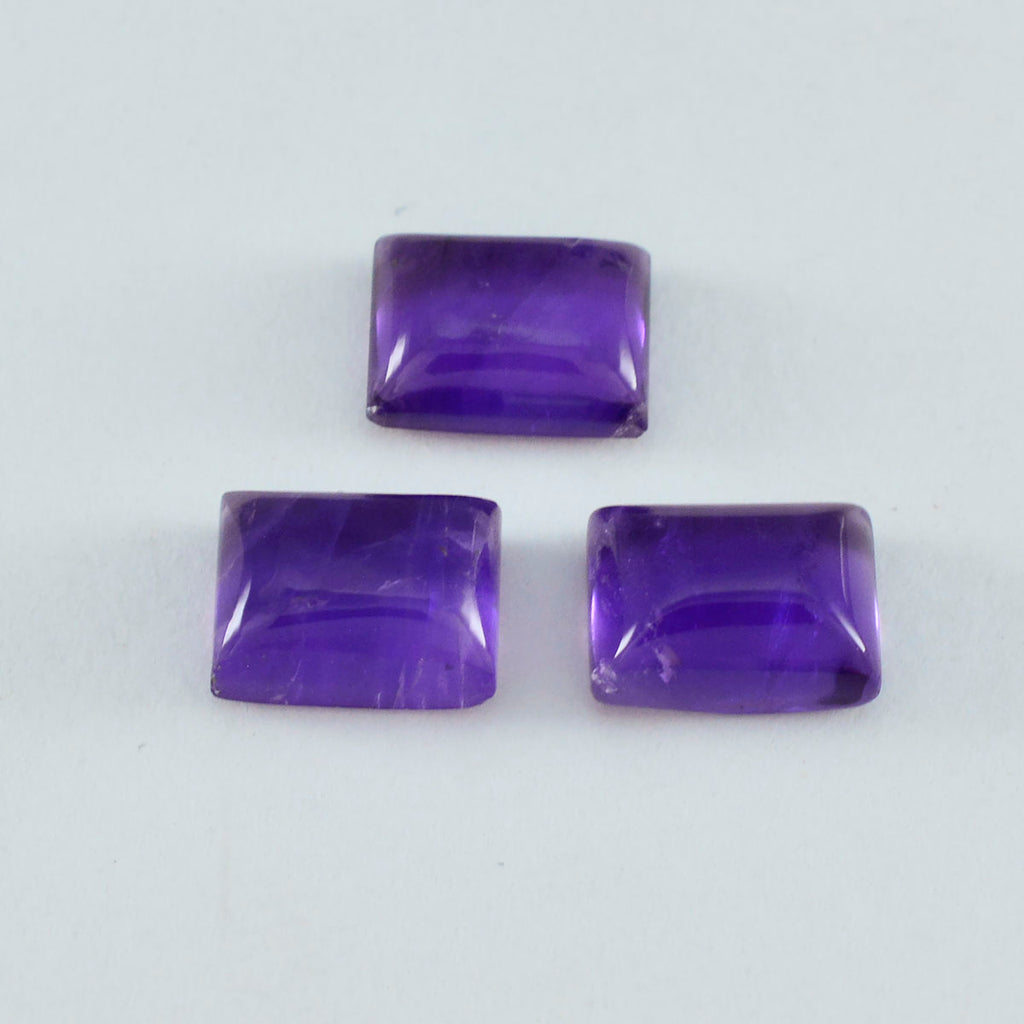 Amethyst 1PC Tiny 5x7 MM Emerald Cabochon Purple High Quality semi Precious Loose Gems