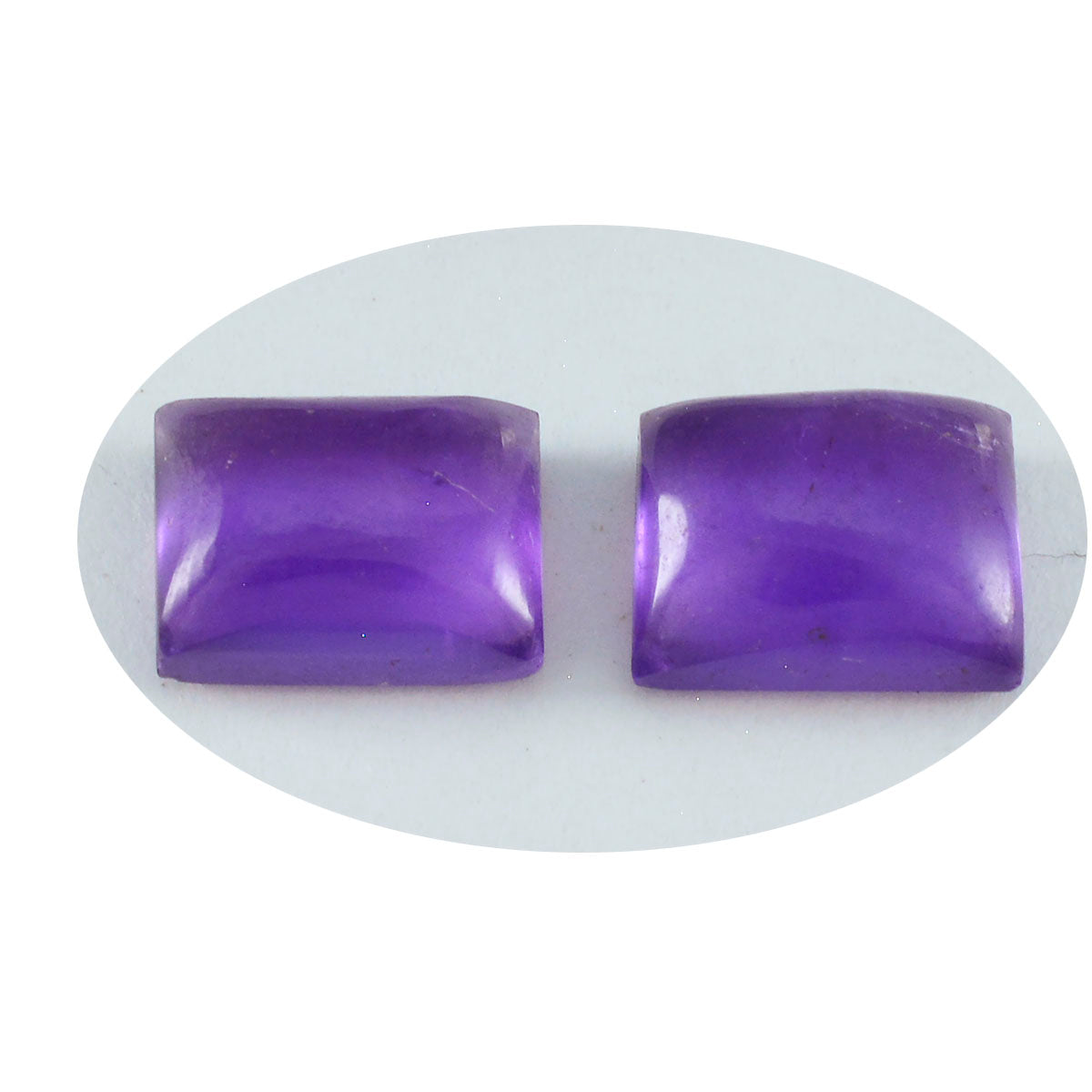 Amethyst 1PC Kleiner 6x9 MM Smaragd Cabochon Lila Echte Halbedelsteine Lose Edelsteine