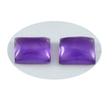 Amethyst 1PC Small 6x9 MM Emerald Cabochon Purple Genuine semi Precious Loose Gemstones