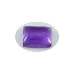 Amethyst 1PC Medium 8x10 MM Emerald Cabochon Purple Fiery semi Precious Gems