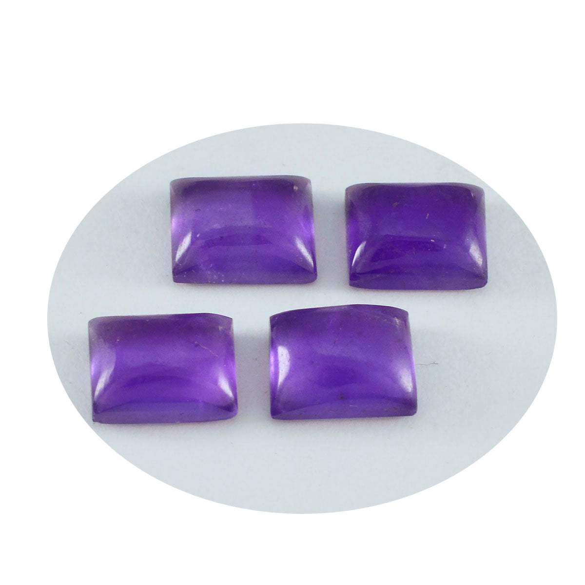 Amethyst 1PC Large 9x11 MM Emerald Cabochon Purple Brilliant semi Precious Loose Gems