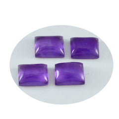 Amethyst 1PC Large 9x11 MM Emerald Cabochon Purple Brilliant semi Precious Loose Gems