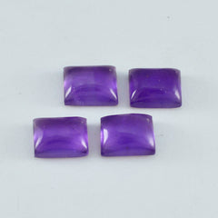 Amethyst 1PC Large 9x11 MM Emerald Cabochon Purple Brilliant semi Precious Loose Gems
