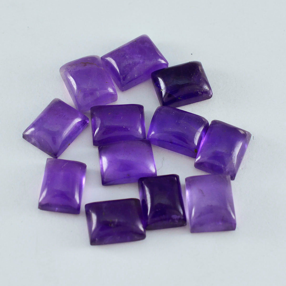 Amethyst 10PC Tiny 3x5 MM Emerald Cabochon Purple Shine semi Precious Precious Gemstone