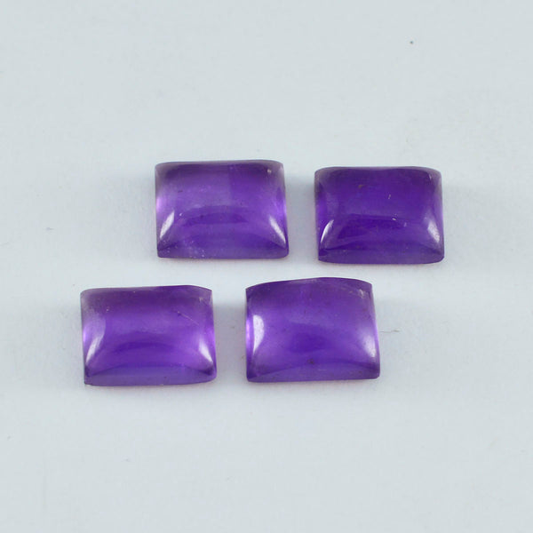 Amethyst 10PC Tiny 4x6 MM Emerald Cabochon Purple Fine semi Precious Gems
